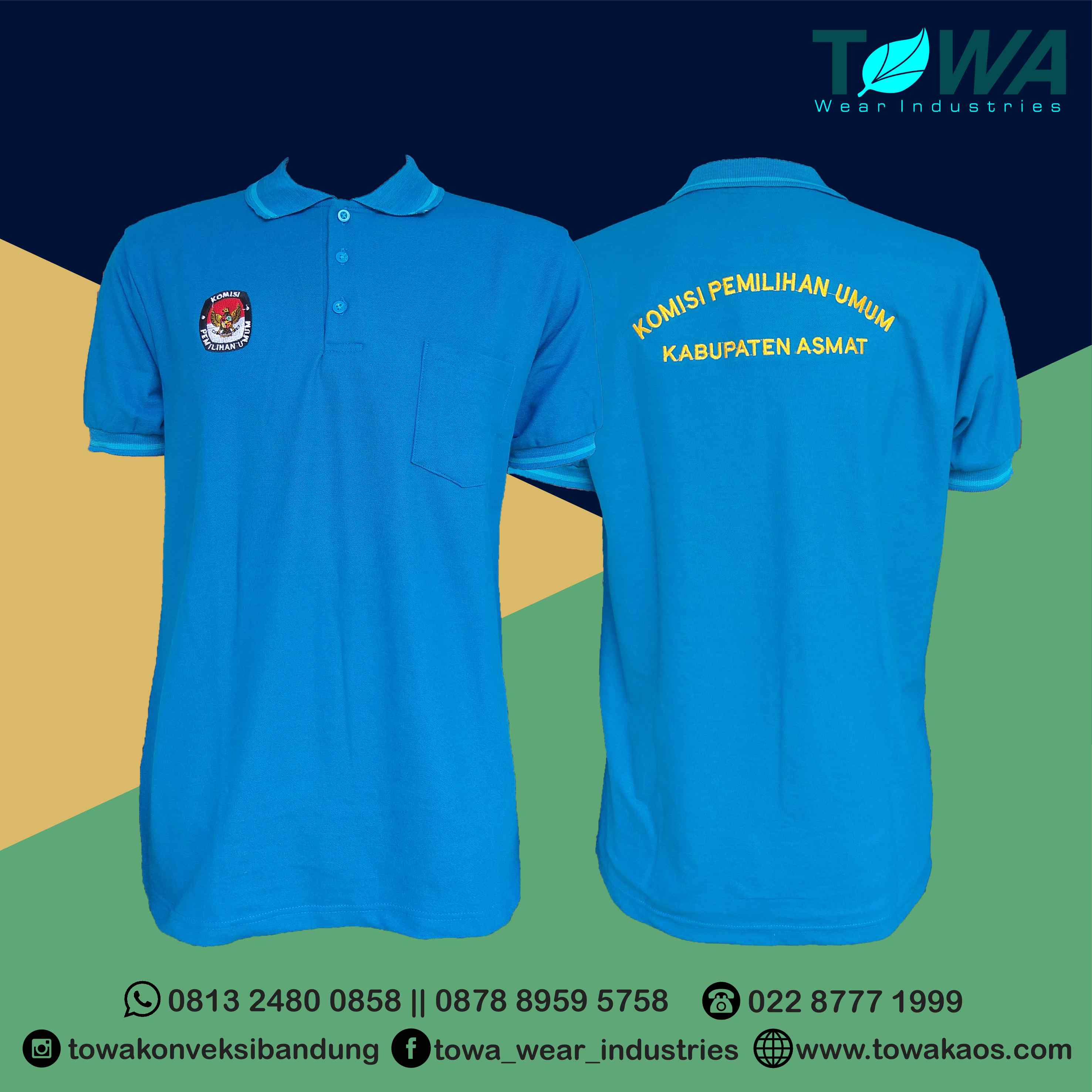 kaos kerah poloshirt bahan lacoste kpu asmat