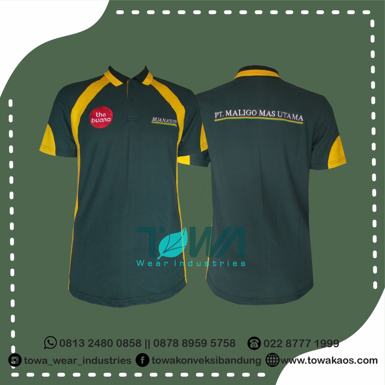 MODEL BAJU SERAGAM KERJA PT. MALIGO MAS UTAMA - TOWA Wear Industries