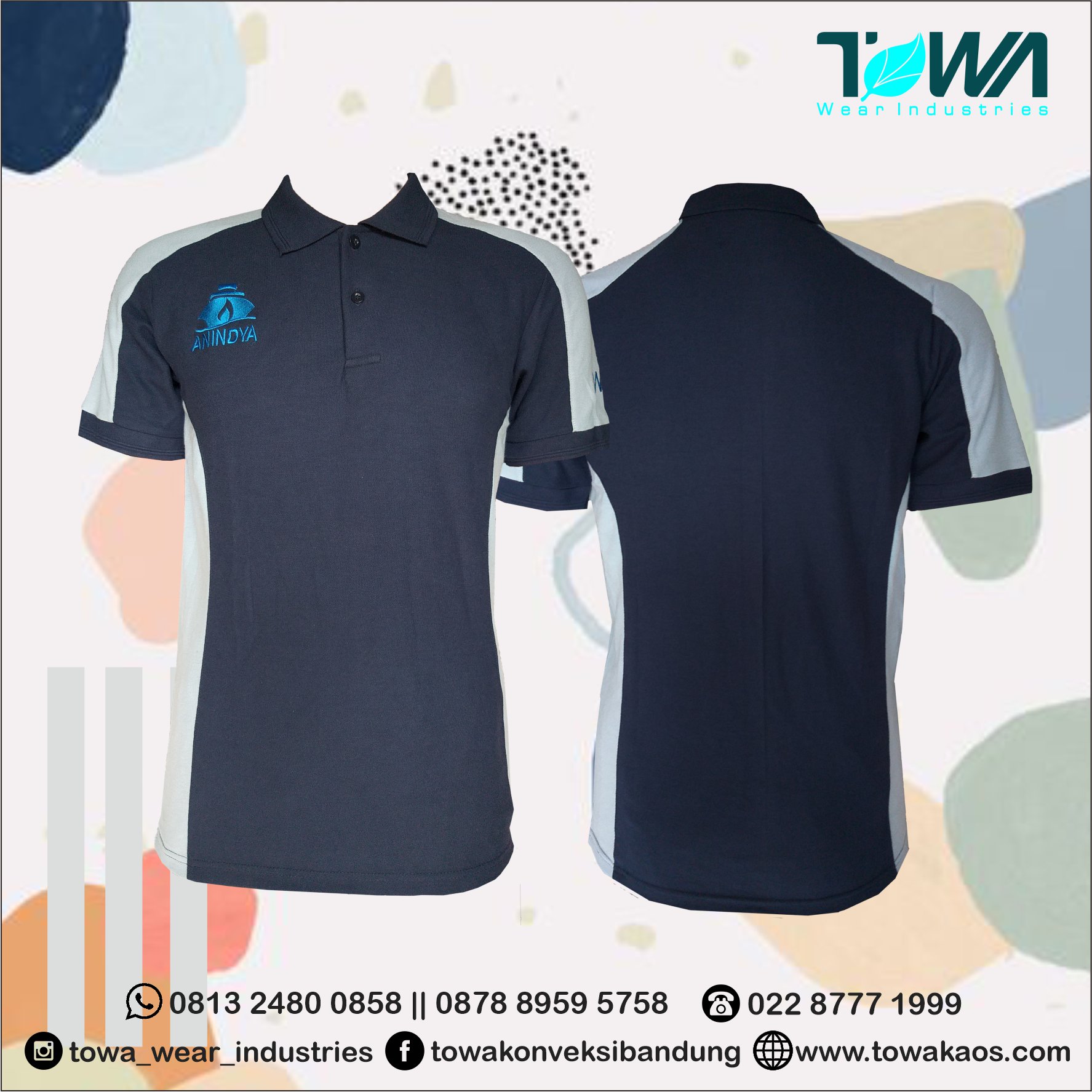 baju poloshirt kombinasi anindya bahan lacoste cotton