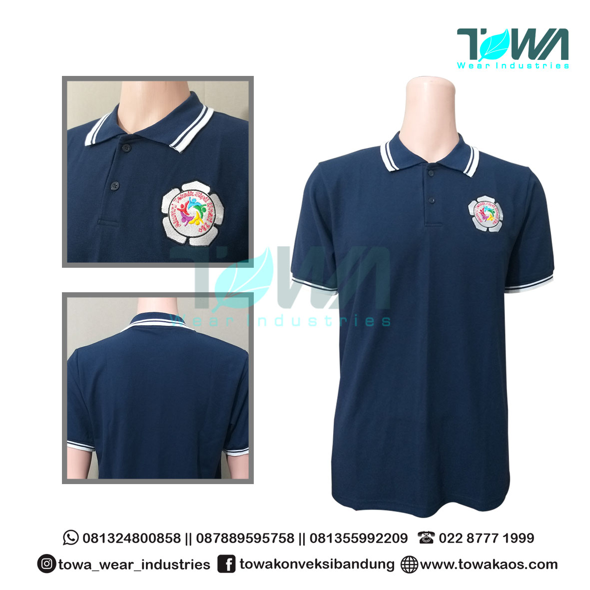 Poloshirt Baju Kaos Kerah Seragam Reuni Alumni 78 Lacoste Navy Pendek