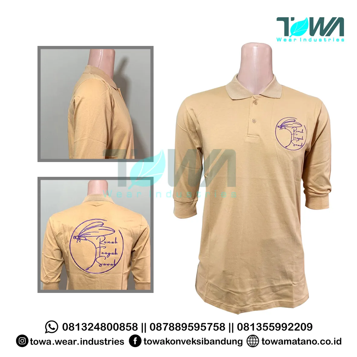 Baju Kaos Kerah Baju Poloshirt Baju Karyawan Cempaka Raya Oijen Bahan Cotton Combed