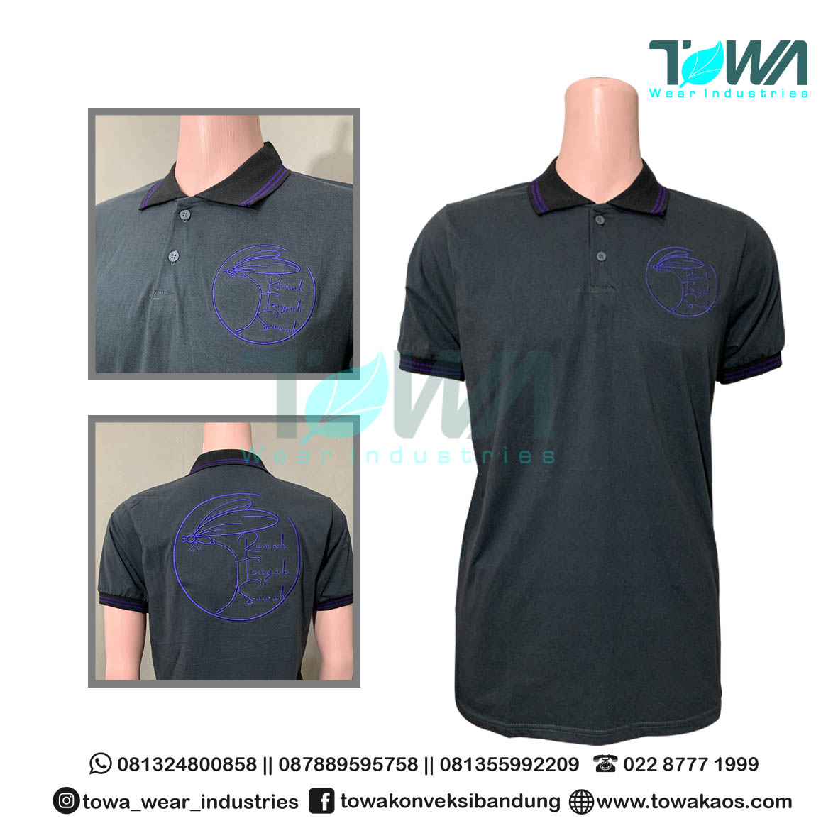 Baju Kaos Kerah Baju Poloshirt Seragam Perusahaan PT. Cempaka Raya Oijen