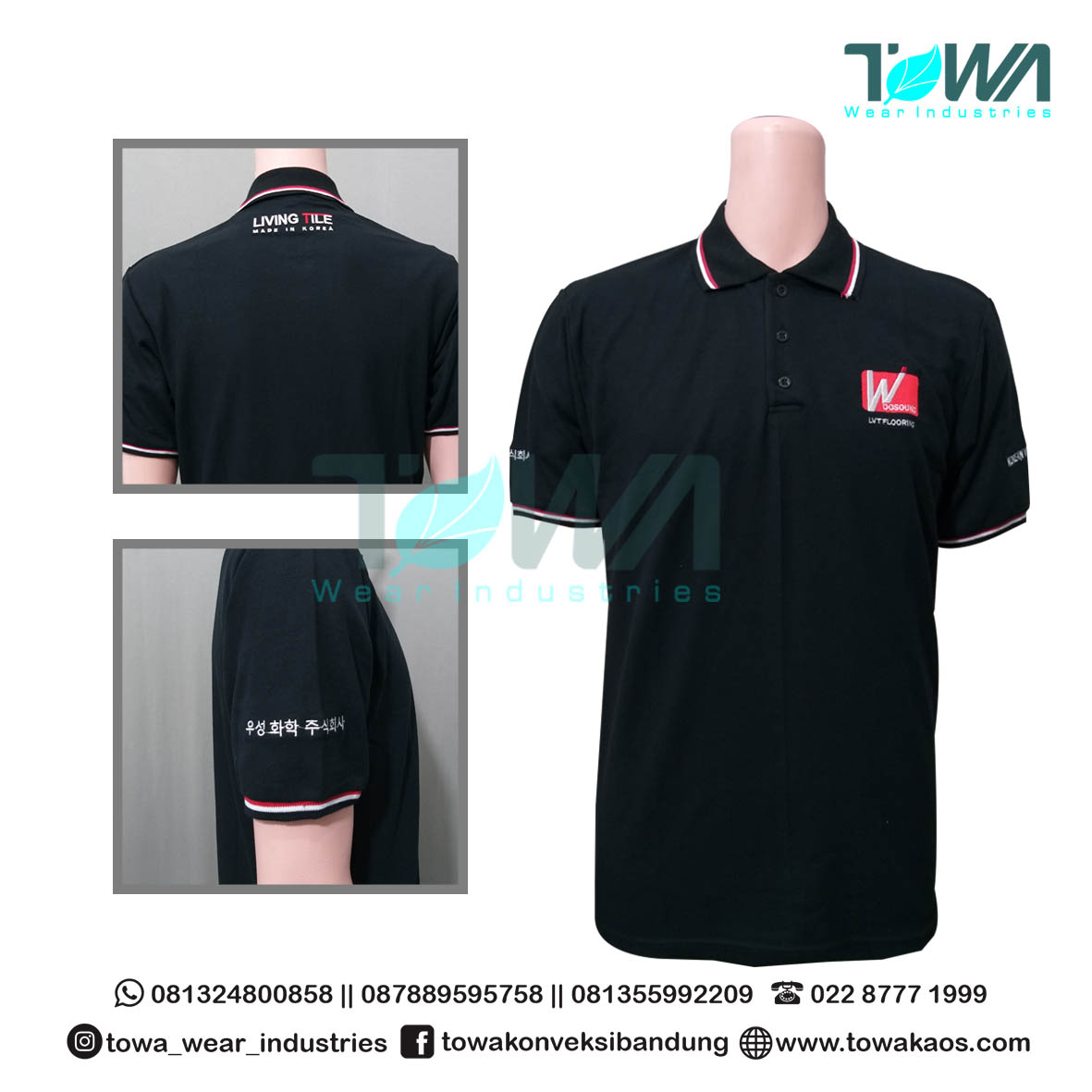 Baju Poloshirt Baju Kaos Kerah Baju Perusahaan Woosung