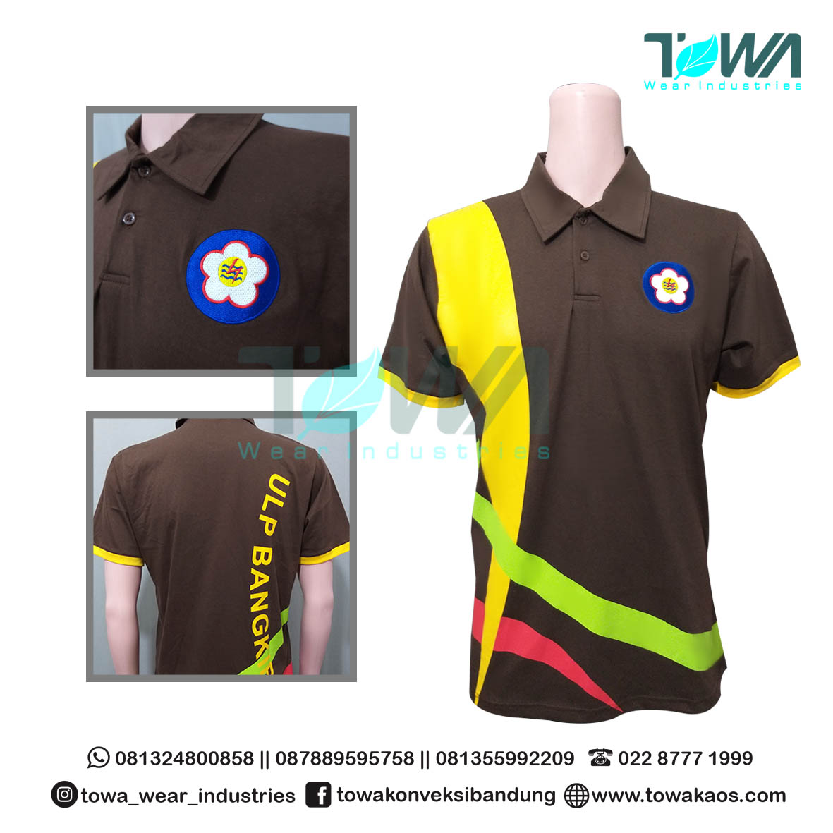 Baju Poloshirt Cotton Combed PLN ULP Bangkir
