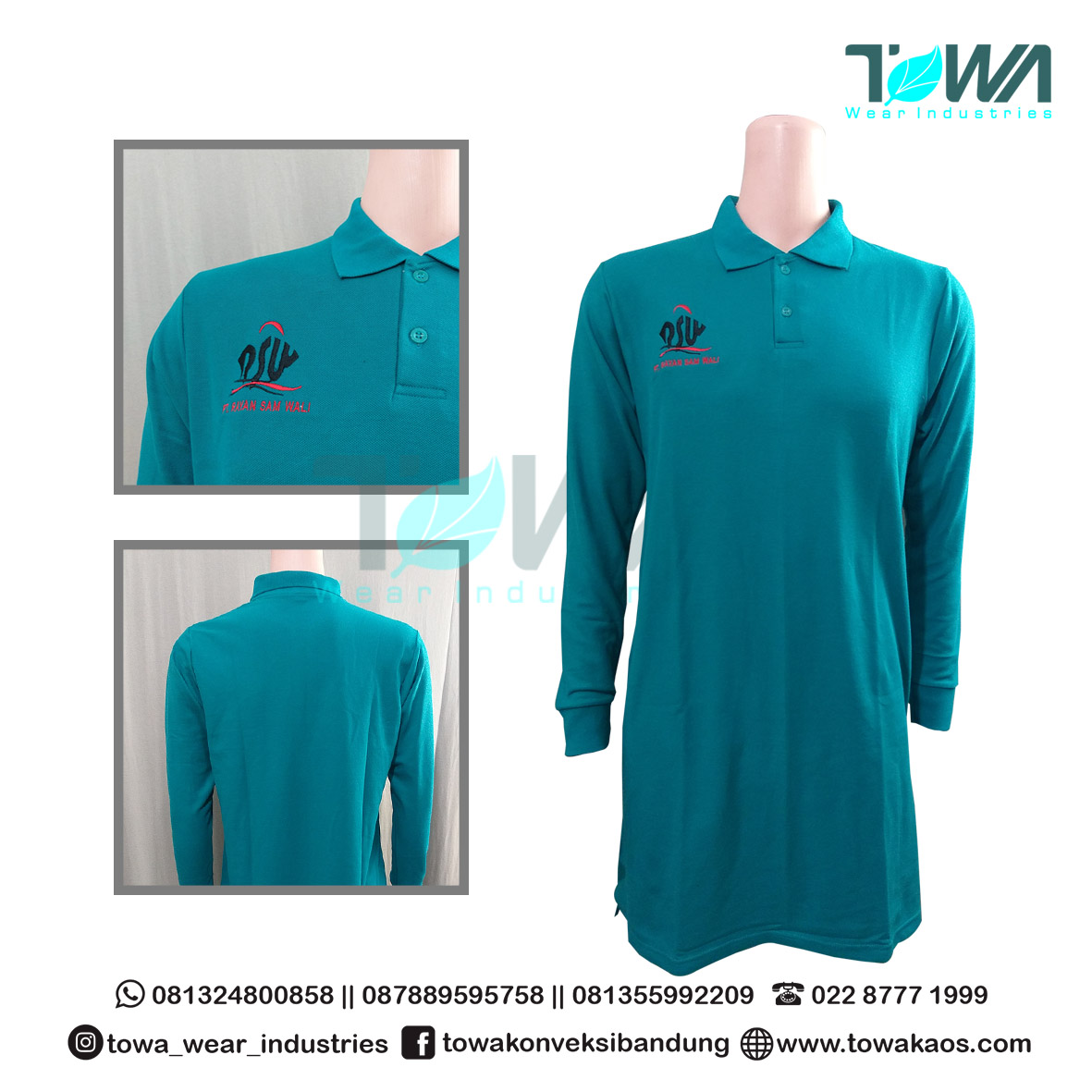 Baju Poloshirt Tunik Baju Kaos Kerah PT. Rayan SAM Wali