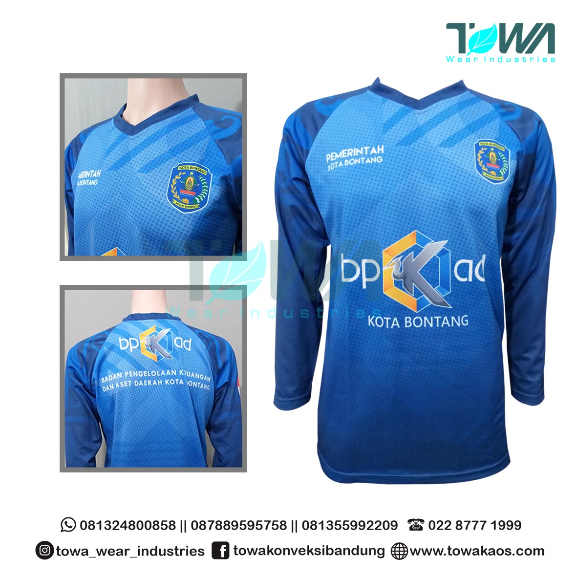 Baju Jersey Baju Event BPKAD Kota Bontang Reglan Panjang