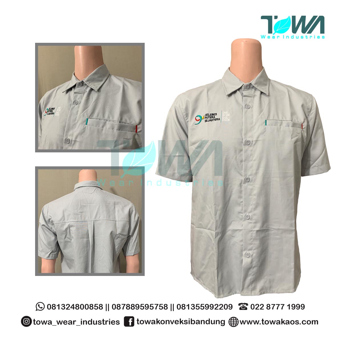 Seragam Kemeja CPS Bahan Tropical Abu 1