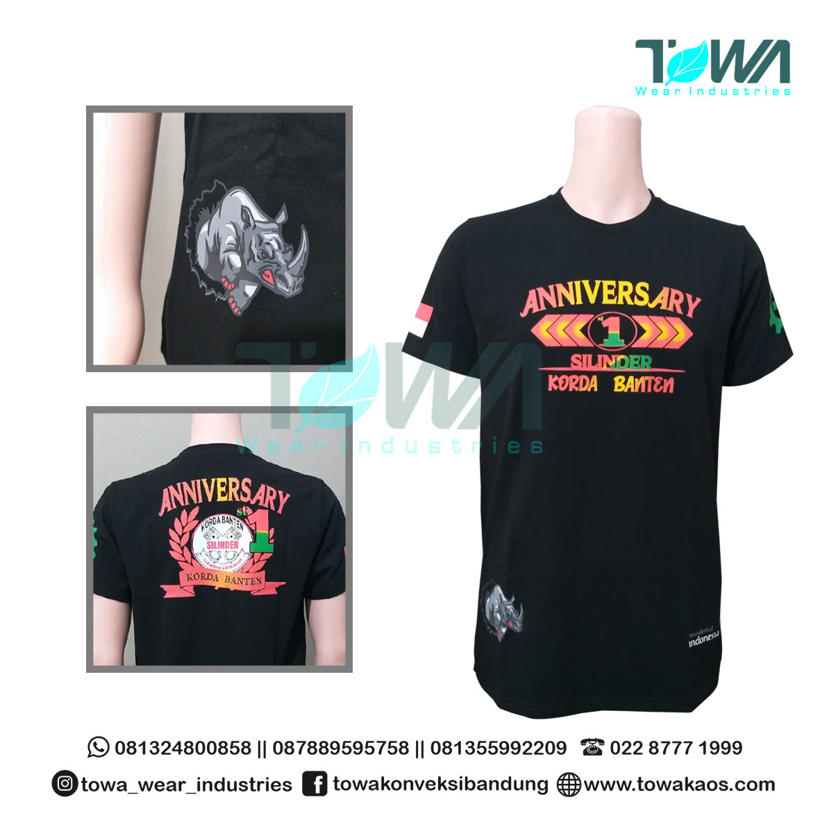 Baju Kaos Event Bahan Combed 20s Korda Jabar