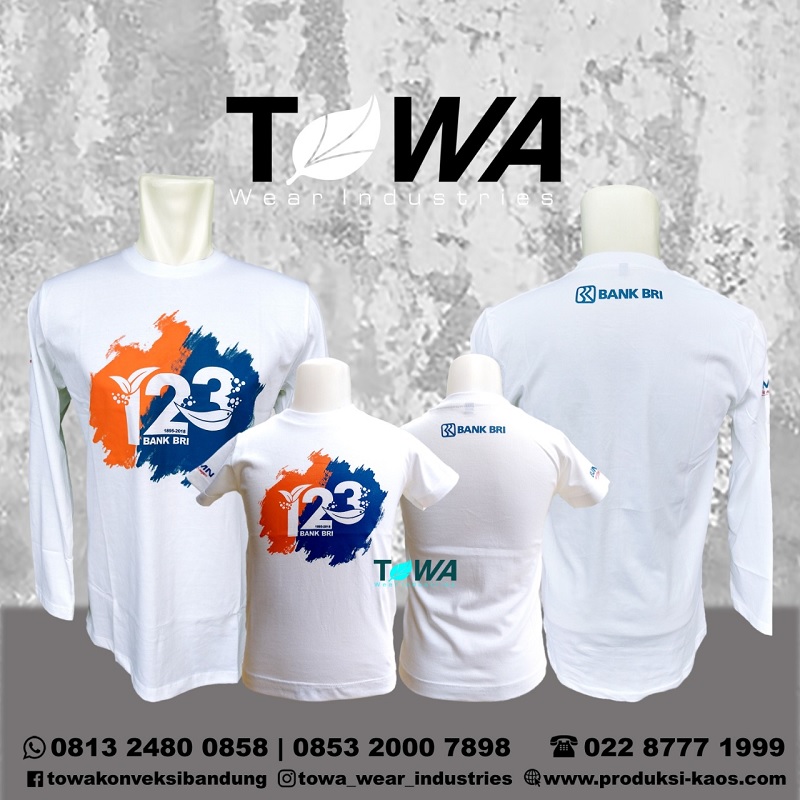 9. Produksi Baju Seragam Gathering HUT Bank BRI Indonesia (towamatano.co.id)