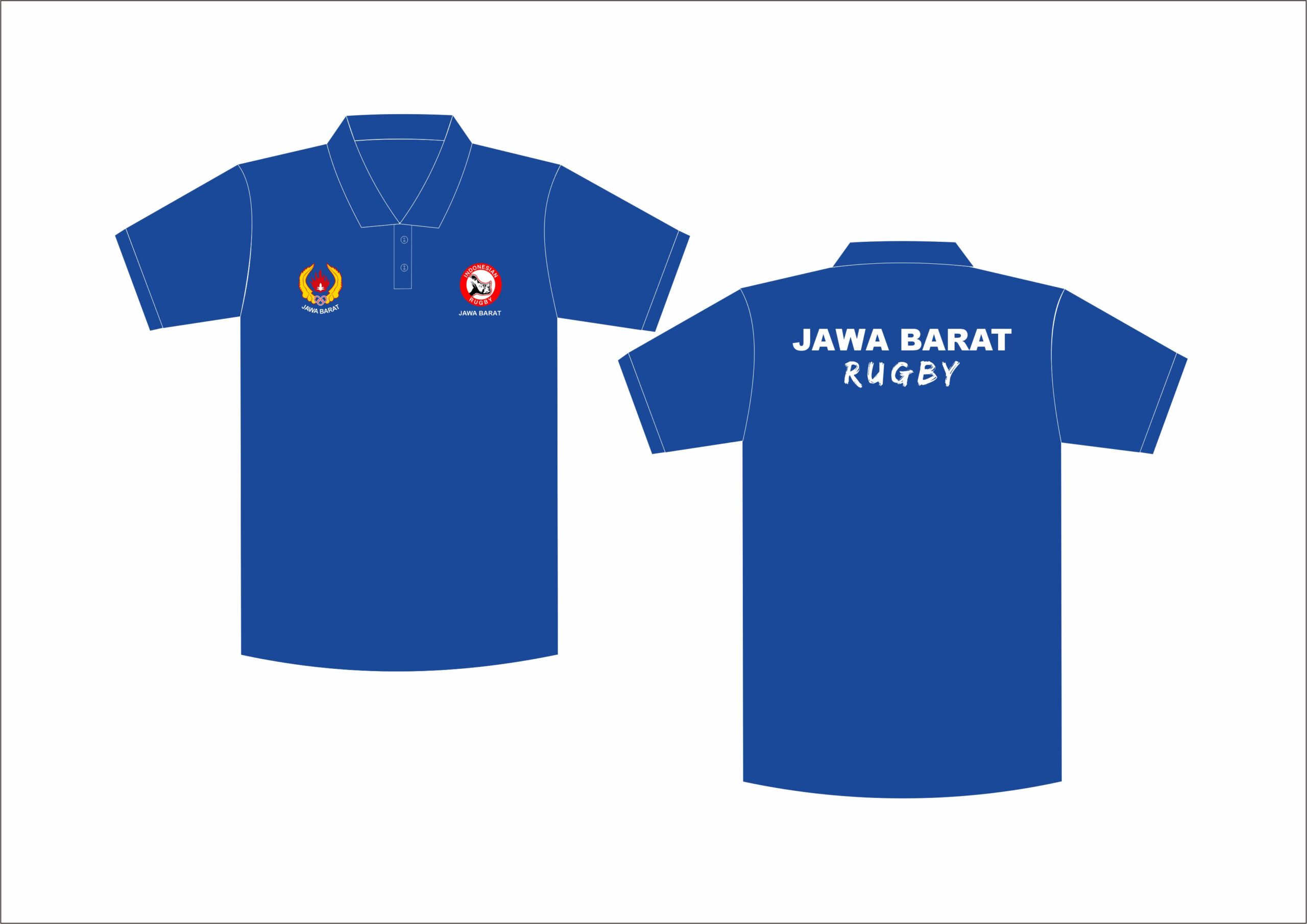Baju Kaos Kerah Seragam Polo Shirt Lengan Pendek Bahan Lacoste Katun Warna Benhur Custom Bordir Logo Rugby Jawa Barat KONI
